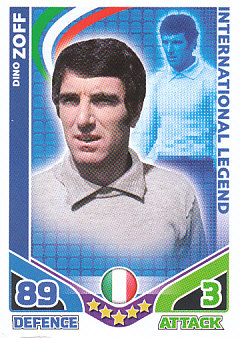 Dino Zoff Italy 2010 World Cup Match Attax International Legends #IL